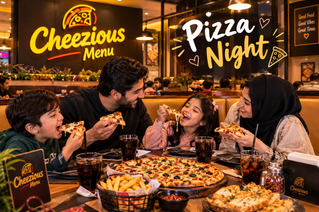 cheezious pizza night